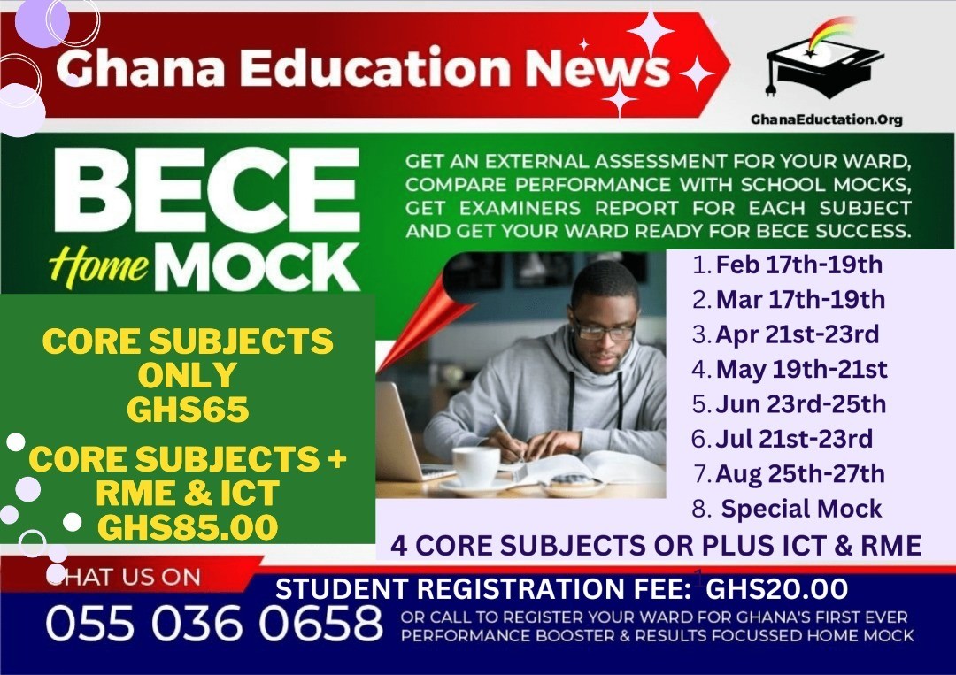 March 2023 BECE Home Mock Starts Today: Help Your Ward